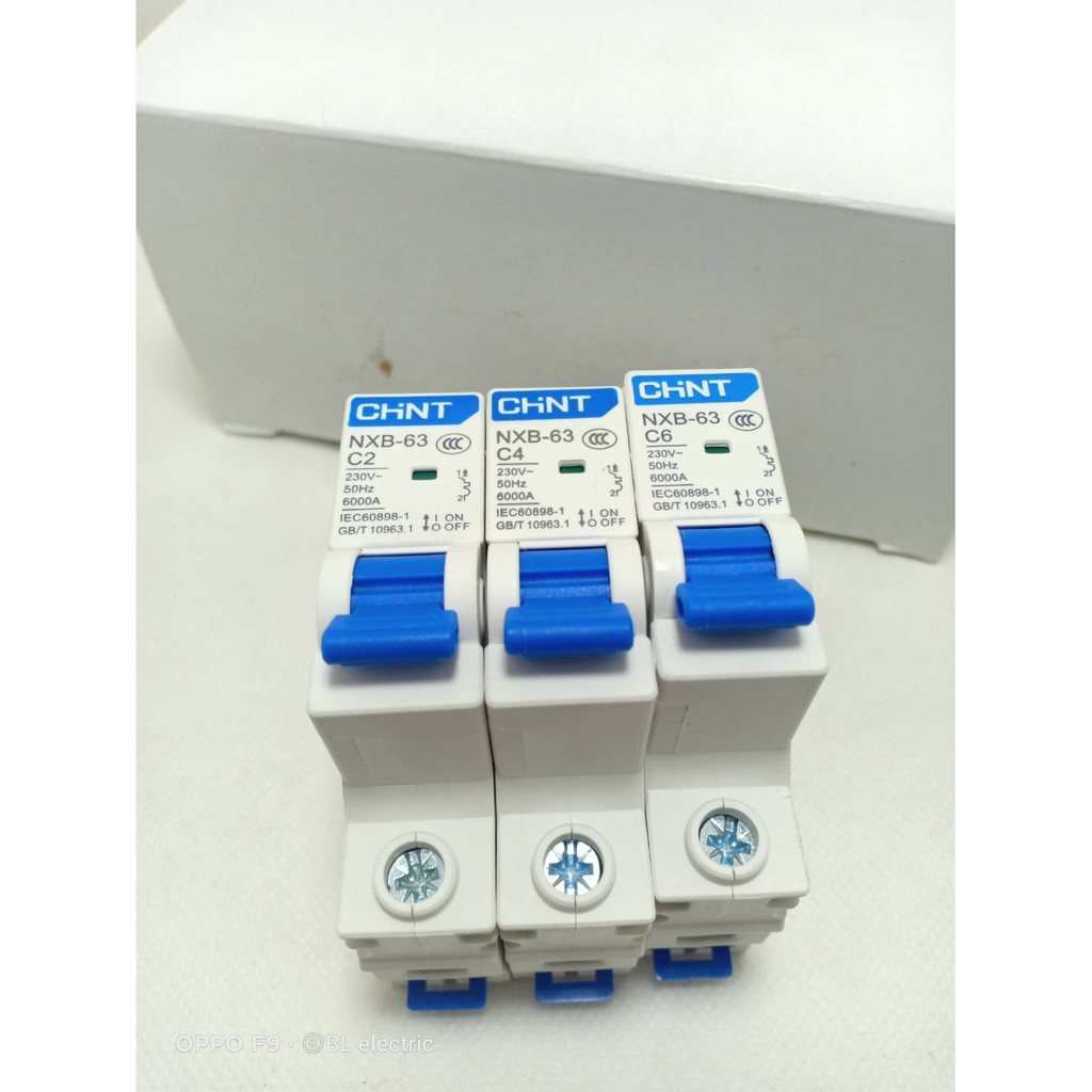 เซอร์กิต เบรกเกอร์ 1P 2P 3P ขนาด 2A - 63A แบบติดราง DIN ลูกเบรกเกอร์ย่อย CHINT