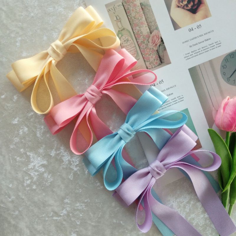 กิ๊บโบว์ติดผมสีหวาน (1ชิ้น)