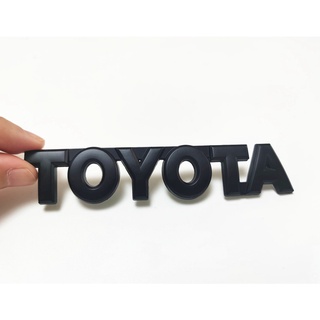 สติ๊กเกอร์โลโก้โลหะ 3D สีดําสําหรับติดตกแต่งรถยนต์ Toyota