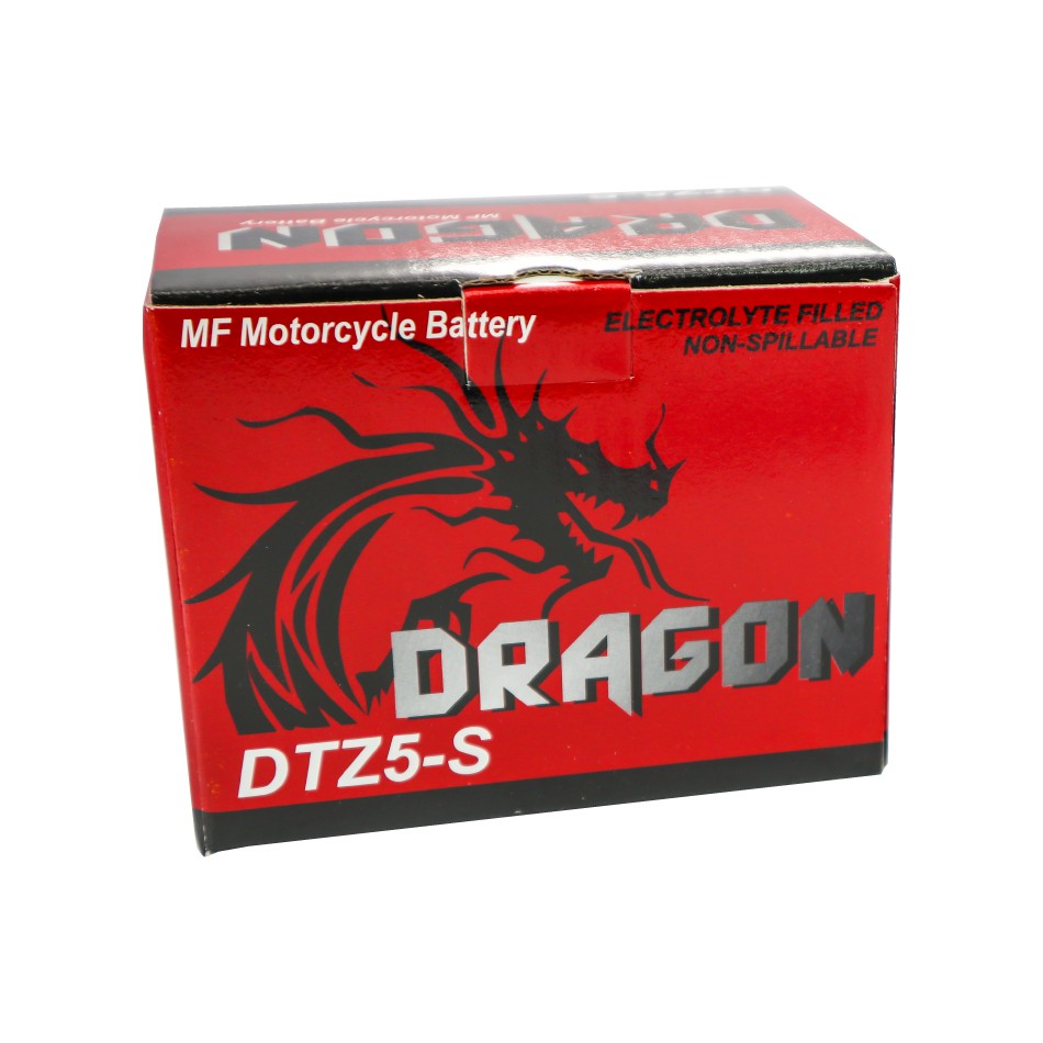 [ใส่โค้ด P3E7B4 ลด 10% ไม่มีขั้นต่ำ] DRAGON แบตเตอรี่แห้งพร้อมใช้ YTX-5L สำหรับมอเตอร์ไซค์ทุกรุ่น, SONIC, WAVE, MIOใหม่