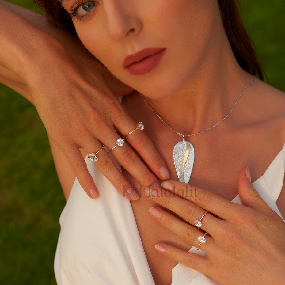 925 STERLING SILVER 1.5CT 7.5MM SOLITAIRE MOISSANITE DVVS1 18K WHITE GOLD RING
