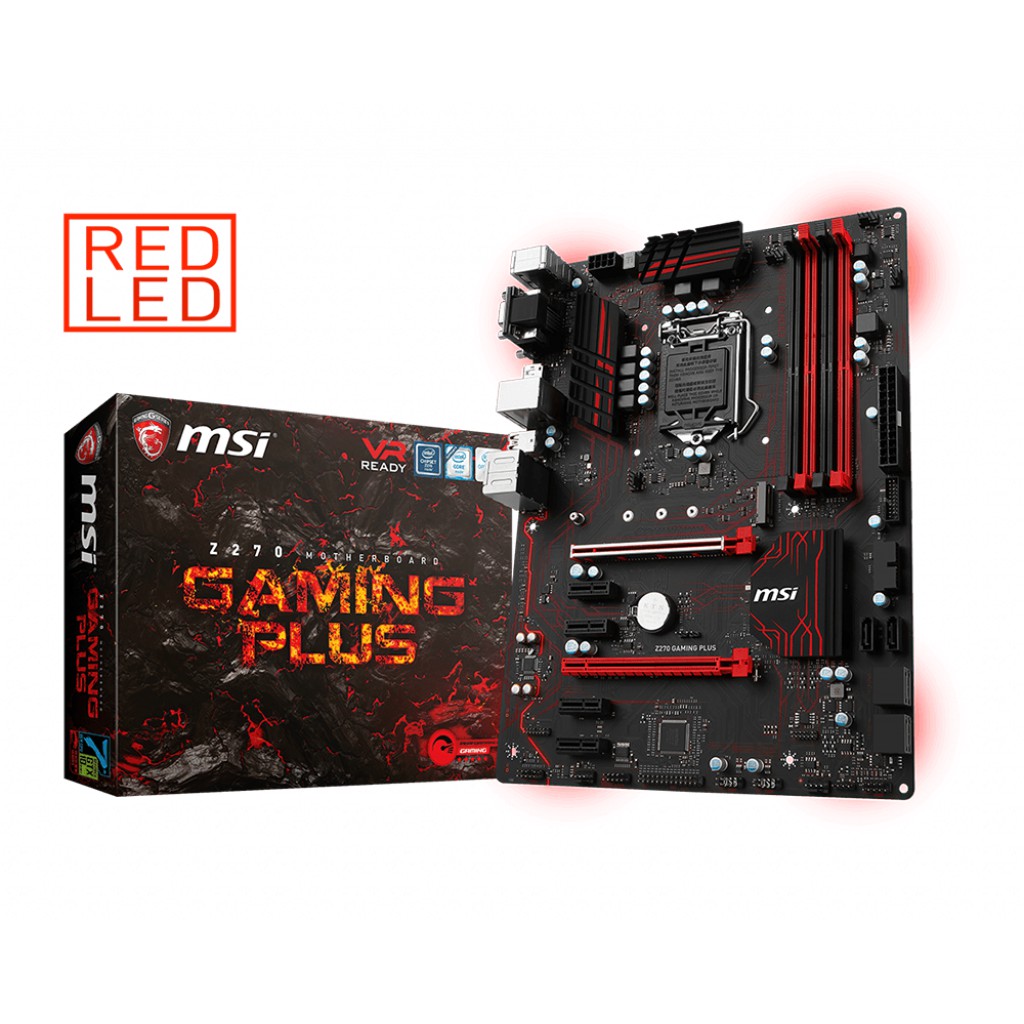 MAINBOARD (เมนบอร์ด) 1151 MSI Z270 GAMING PLUS RED LED พร้อมส่ง