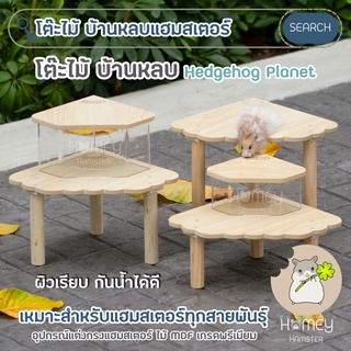 Homey Hamster บ้านหลบ โต๊ะไม้ ชั้นลอยแฮมสเตอร์ Hedgehog Planet กรงแฮมสเตอร์ กล่องขุด จักรแฮมสเตอร์ niteangel tafit เม่น