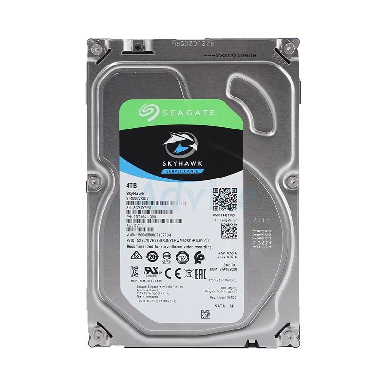 4 TB HDD CCTV SEAGATE SKYHAWK (5900RPM, 64MB, SATA-3, ST4000VX007)
