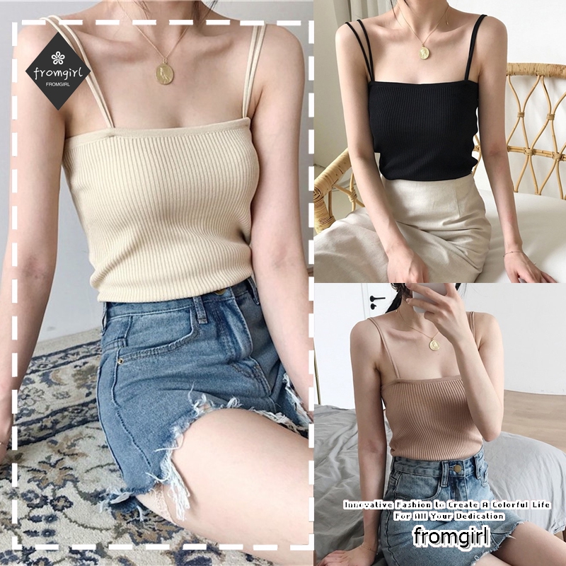ฤดูร้อนใหม่สไตล์เกาหลีเสื้อกั๊กเซ็กซี่บางน่ารัก