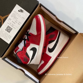 🚩 รองเท้า Air Jordan 1 Chicago หนังแท้100% รองเท้าไนกี้ รองเท้าผ้าใบ สินค้าพร้อมกล่องใบเสร็จ มีเก็บปลายทาง