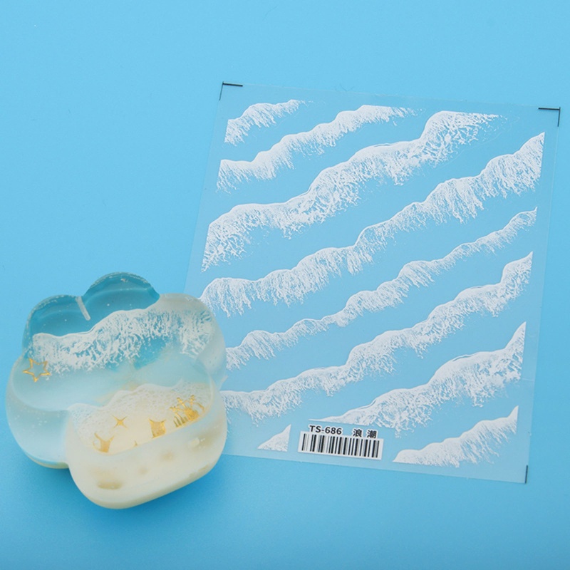 1 Sheet DIY Crystal Epoxy Decorative Filler Resin Painted Simulation Spoondrift