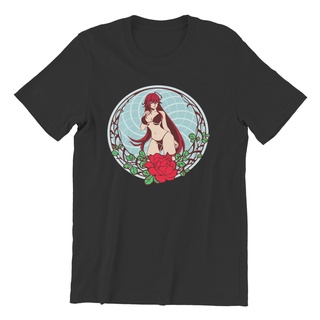 เสื้อคู่วินเทจ - เสื้อยืดผู้ชายเซ็กซี่อะนิเมะ Rias Gremory Kawaii Unisex ผู้ชายผ้าฝ้ายเสื้อยืดเสื้อ