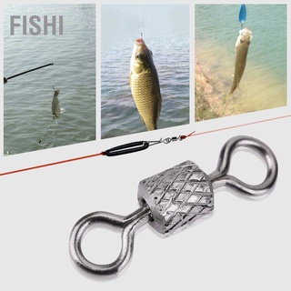 Fishi 100pcs High Strength Copper Fish Barrel Rotate Ring Swivels Fishing Tackle Accessory