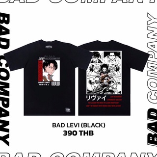 🔥 เกรดพรีเมี่ยม Badcompany เสื้อยืดสกรีนลาย "LEVI" Titan (ไททัน)ผ้าฝ้ายแท้ 🔥 bh