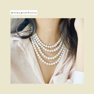 สร้อยออกงาน สร้อยมุกแท้ Vintage Style Pearl Necklace สร้อยวินเทจ ไข่มุกน้ำจืด รวมแบบสร้อยไข่มุก Tinypearlxoxo N1049