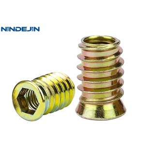 NINDEJIN อุปกรณ์นัทไม้ M6 M8 M10 สังกะสีคาร์บอนเกลียวสําหรับ…