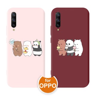 Bear Silicone เคส OPPO A93 A94 A74 A33 A32 A15 A15S A55 A54 A53 A53S Find X3 Pro Realme 5 5S 5i 6i C3 6 X X2 Pro Cover F1S A12 A12E A37 A39 A8 A52 A57 A59 A59S A72 A91 A92 F11 R17 F17 F19 Pro F3 Lite A31 A5 A9 2020 Reno 5 2z 2f 3 4 Pro Ace TPU Phone Case