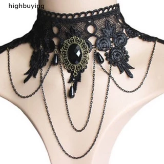 [highbuying] 1 ชิ้น วินเทจ โชคเกอร์ สร้อยคอ โกธิค เครื่องประดับ สร้อยคอ และจี้ สร้อยคอปลอม ใหม่