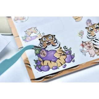 สติกเกอร์ เสือ กับ Funny face :: Tiger with Funny face Sticker