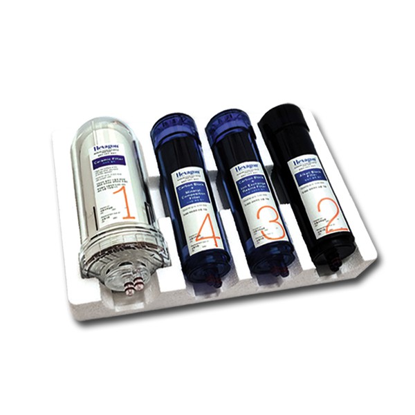 ชุดไส้กรองเครื่องกรองน้ำเฮกซากอน อัลคาไลน์ ไฮโดรเจน #1-#4/ Hexagon Alkaline Hydrogen Catridge Set รา