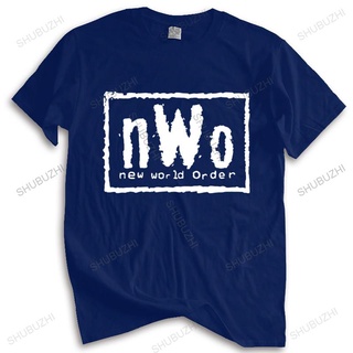 ถูกสุดๆเสื้อยืดผ้าฝ้าย พิมพ์ลาย NWO New World Order Wrestling สีดํา แฟชั่นฤดูร้อน สําหรับผู้ชาย และผู้ใหญ่