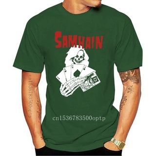 ROUNDคอลูกเรือNeckใหม่ เสื้อยืด ผ้าฝ้ายแท้ พิมพ์ลาย Samhain Death Cards S-M-L-Xl-2Xl สําหรับผู้ชาย เสื้อยืด-4XL