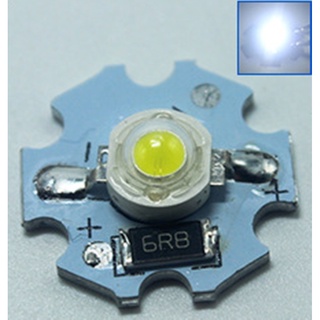 หลอดไฟ LED 5V 1W พลังงานสูง ชิป 6000K สีขาว หลอดไฟลูกปัด ประหยัดพลังงาน + PCB ฮีทซิงค์ดาว
