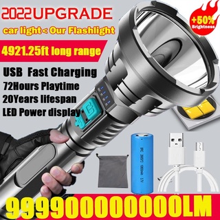 100000Lm P700 ไฟฉาย LED 1,000 ม. กันน้ํา ชาร์จ USB สําหรับตั้งแคมป์