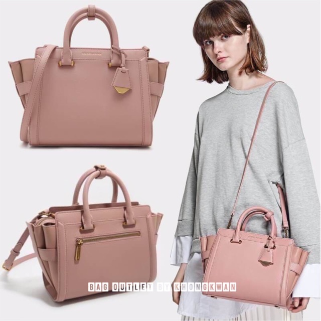 charles & keith structured trapeze bag 2018