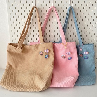 imeetyoustore พร้อมส่ง Summer bag กระเป๋าผ้าลูกฟูก