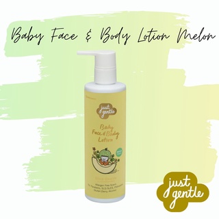 Just Gentle โลชั่นทาผิวหน้าและผิวกายเด็ก กลิ่น เมล่อน Baby Face &amp; Body Lotion - Melon Scent (200ml)