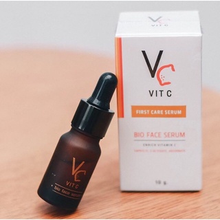 Vit C bio face serum 🍊 เซรั่มวิตามินซีน้องฉัตร พร้อมส่ง!!!! ของแท้100% 10ml. ใสแบบเร่งด่วน เซรั่ม บำรุงผิวหน้า