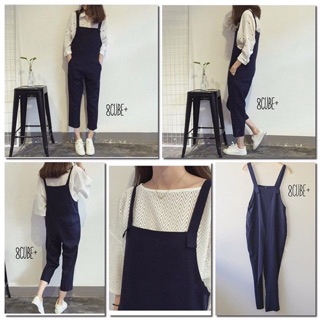 390.- ส่งฟรี🍒 :::viviene plain cotton jumpsuit:::