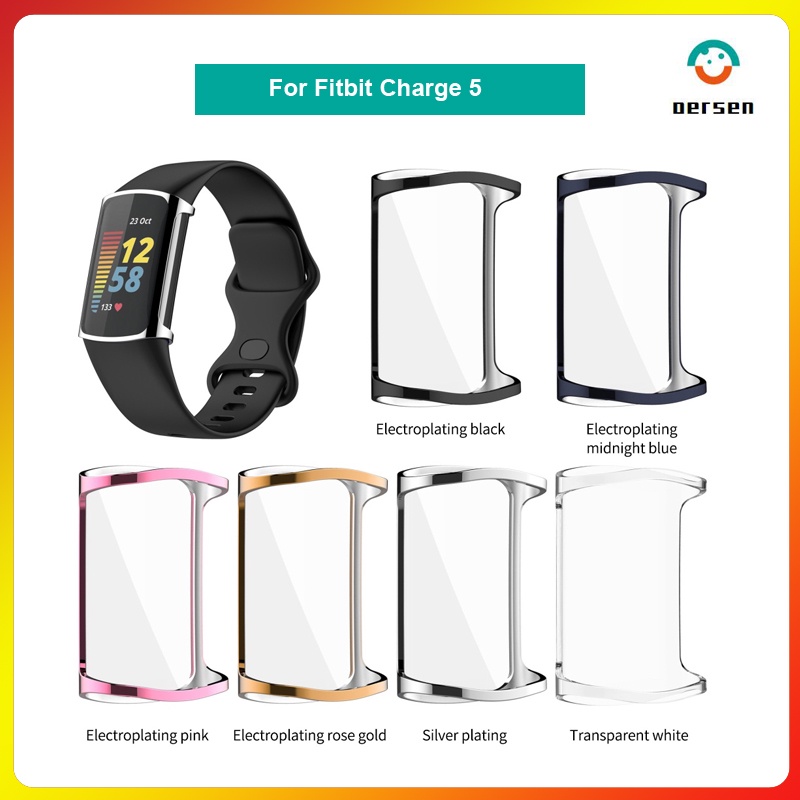 【 พร ้ อมส ่ ง 】 ฝาครอบสําหรับ Fitbit Charge 5 6 เคสป ้ องกันการชุบ TPU สมาร ์ ทวอทช ์ ฝาครอบซิลิโคนเคสป ้ องกันหน ้ าจอ