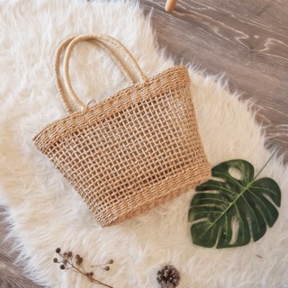 กระเป๋าสาน Rattan bag พร้อมส่ง!!!!!!!! กระเป๋าสานสไตล์วินเทจเเข็งแรงและทนทาน🥰