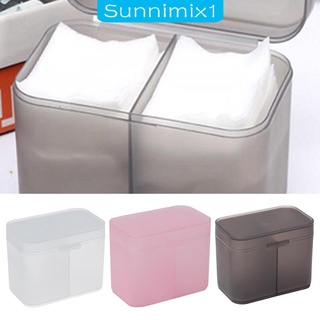 [sunnimix1] ที่เก็บแผ่นสําลี สําลีเช็ดเครื่องสําอาง แบบพลาสติกใส