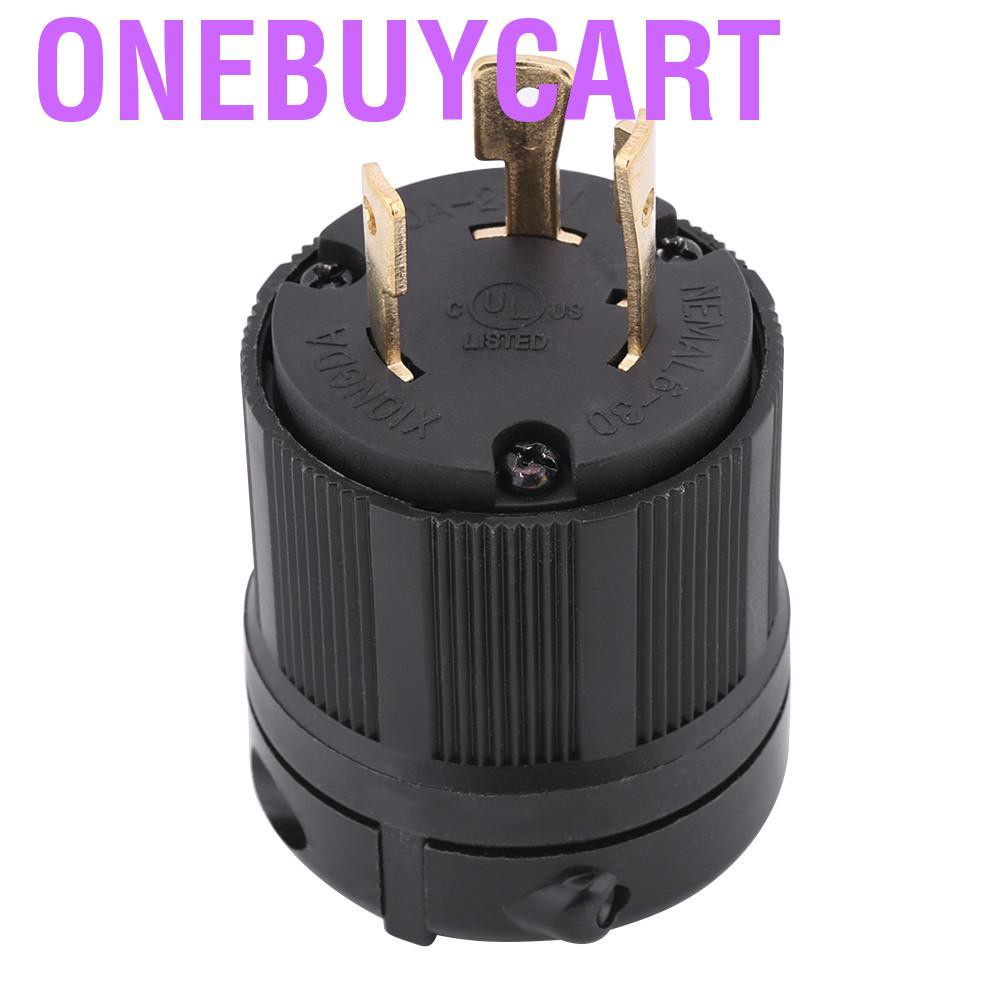 Onebuycart L6-30P ปลั๊ก 30A 250V 3 สาย Twist Lock ขั้วต่อสายไฟ