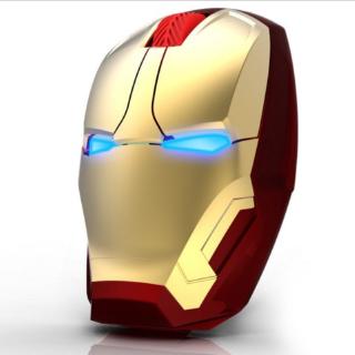 Chuyi เมาส์ออปติคอลไร้สาย Iron Man 2.4G 2400DPI พร้อมไฟแบ็คไลท์ Usb สําหรับคอมพิวเตอร์ แบบพกพา