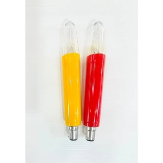 หลอดเทียนยาว/สั้น 15W ขั้วเขี้ยว B15 สีแดง/ สีเหลือง (แสงสีวอร์ม) คละยี่ห้อ