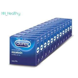 Durex Comfort ถุงยางอนามัย ดูเร็กซ์ คอมฟอร์ท ขนาด 56 มม.(บรรจุ 3ชิ้น/กล่อง) [12 กล่อง]