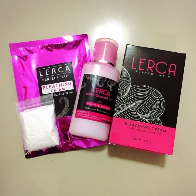 ครีมฟอกสีผม สูตรผมไม่เสีย Lerca