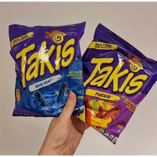 Takis FUEGO & BLUE HEAT Hot Chili Pepper & Lime Tortilla Chips ขนม usa