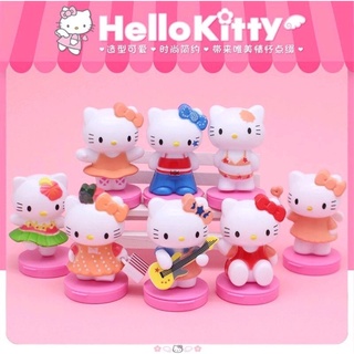 โมเดลคิตตี้ Hallo kitty ได้ยกเซต 8 ตัว ราคาถูกสุดๆ