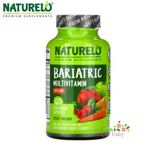 NATURELO Bariatric Multivitamin with Iron 60 Vegetarian Capsules (วิตามินรวม ผสมธาตุเหล็ก 60 เวจจี้แคปซูล)