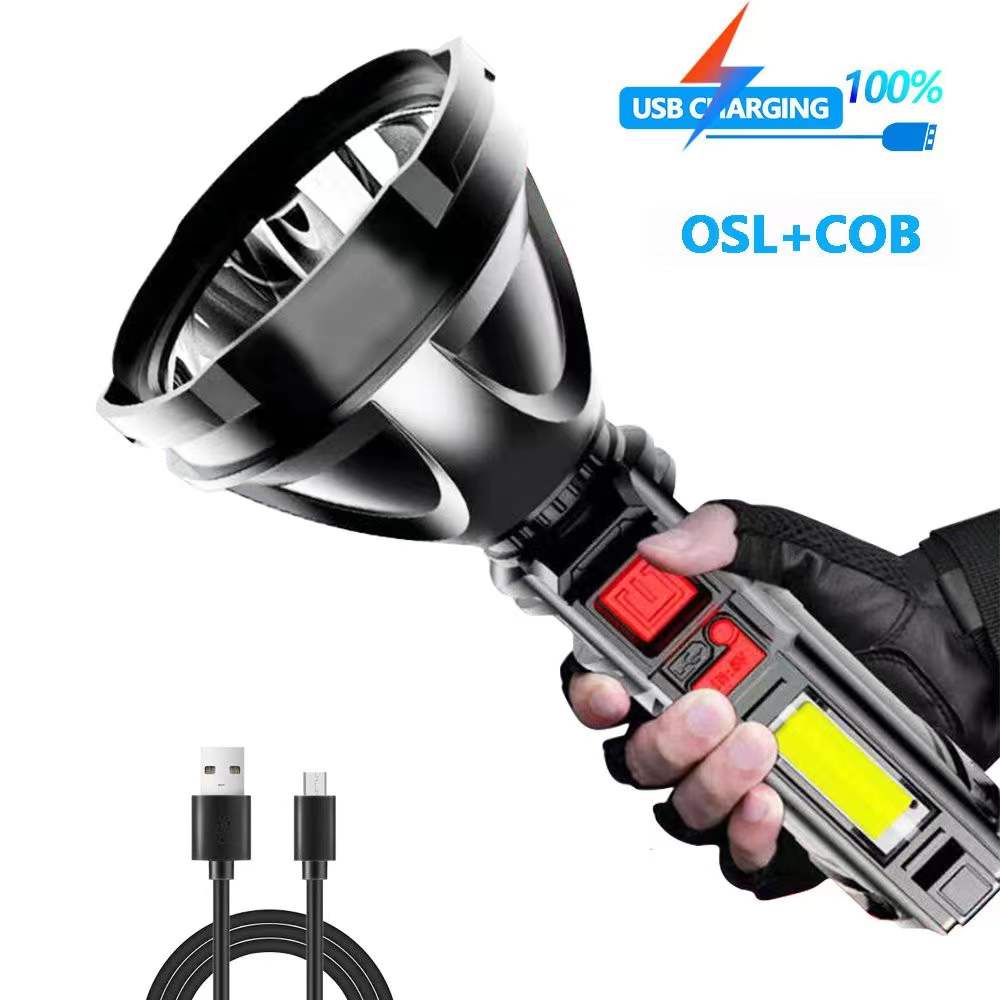 RV169888 ไฟฉายแรงสูง USB Charging Flashlight OSL+COB blub ให้ความสว่างมาก น้ำหนักเบา BL-830 ราคา ถูกที่สุด ดีลบีเคเค รูปภาพหลัก