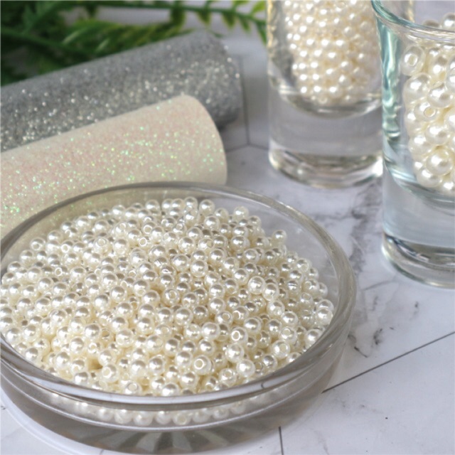 ลูกปัดมุกกลม  ขนาด 3mm./ 4mm./5mm./ 6mm./ 8mm./10mm. "Made in Japan🇯🇵"