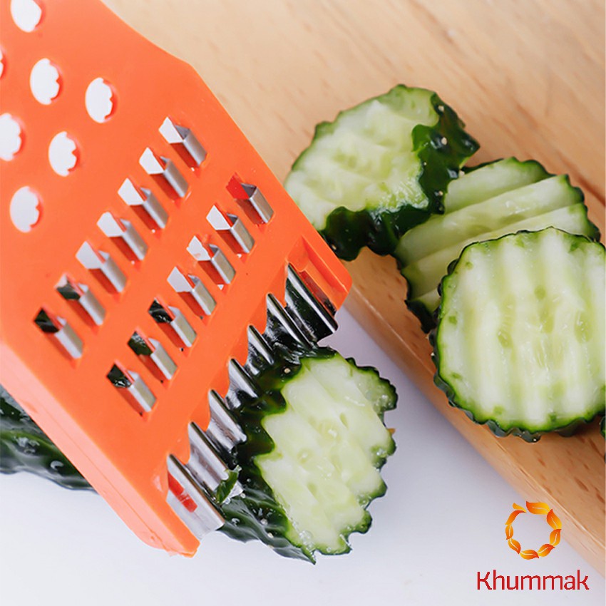 Khummak ที่ขูดมะละกอ แบบหนา มีดปอกผลไม้ 5in1 พร้อมส่ง veggie chopper - รูปที่ 6