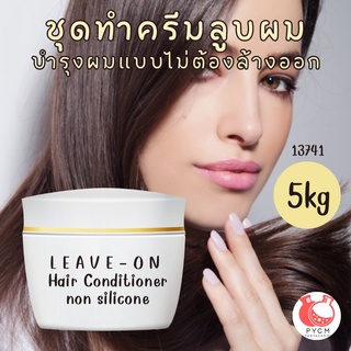 ❤ 13741 ชุดทำครีมลูบผม บำรุงผมแบบไม่ต้องล้างออก LEAVE-ON Hair Conditioner non-silicone สามารถผลิตได้ : 5kg