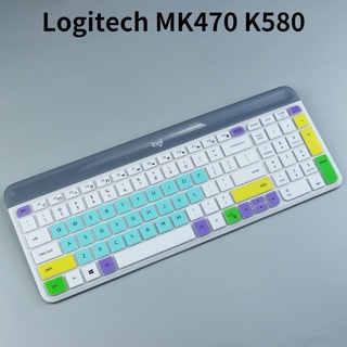 แผ่นซิลิโคนป้องกันฝุ่น สําหรับคีย์บอร์ด Logitech MK470 K580