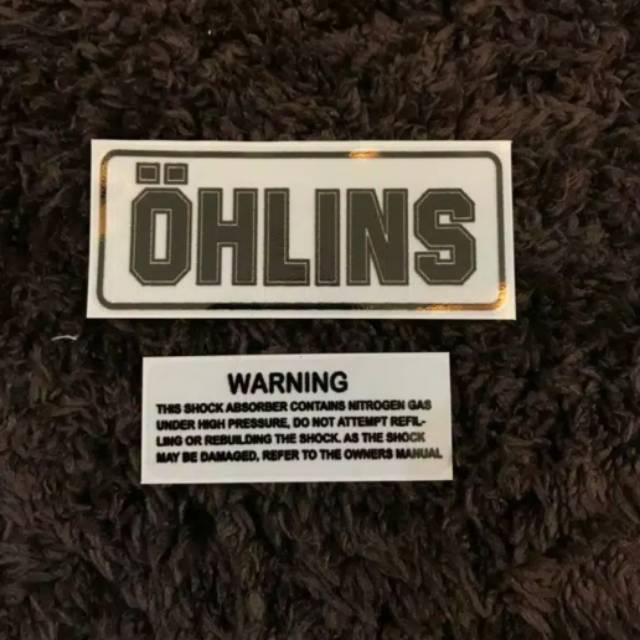 Ohlins ชุดสติกเกอร์เตือน กันน้ํา ของแท้