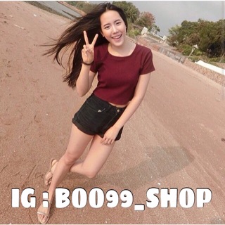 เสื้อครอปผ้าcottonแท้100%