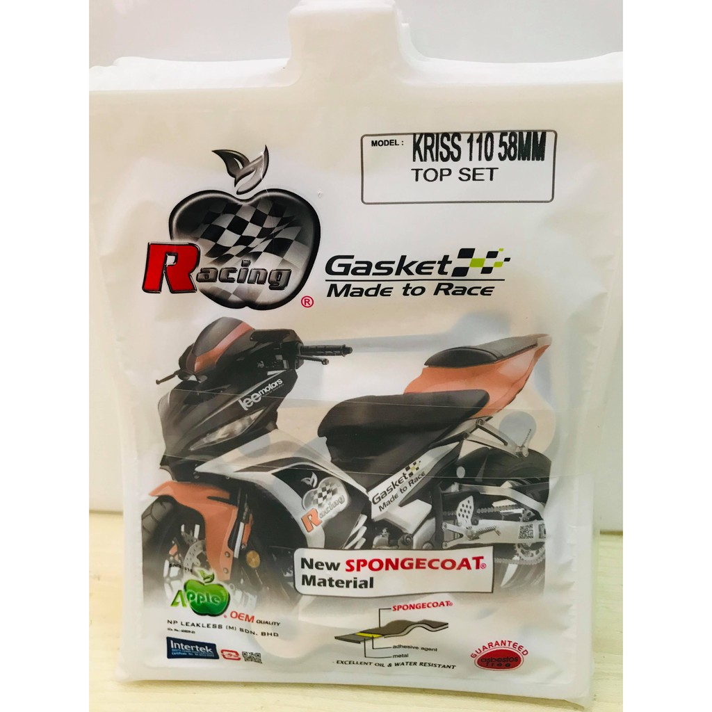 APPLE TOP SET TOPSET GASKET KRISS 110 KRISS110 STD / 58MM 60MM 58 60