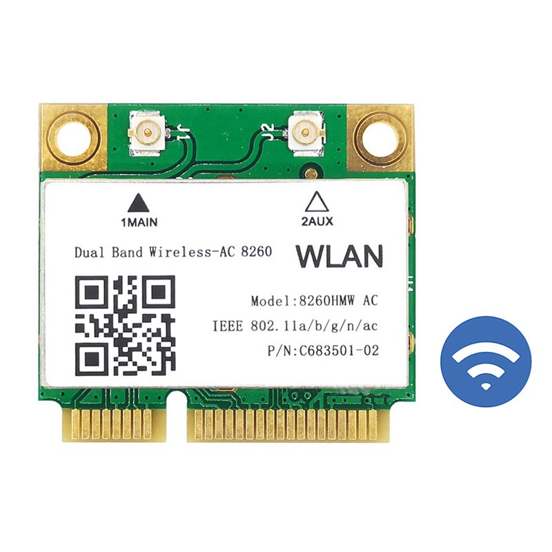 การ์ดเครือข่าย 1200Mbps 8260Hmw Ac 2.4G + 5G บลูทูธ 4.2 Wifi Card 802.11Ac 867Mbps สําหรับแล็ปท็อป / คอมพิวเตอร์