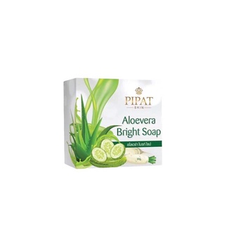 Aloevera Bright Soap สบู่กรีเซอรีน อโลเวร่า สบู่ว่านหางจรเข้  สบู่ล้างหน้า ลดสิว 30 g. ( 1 ก้อน)